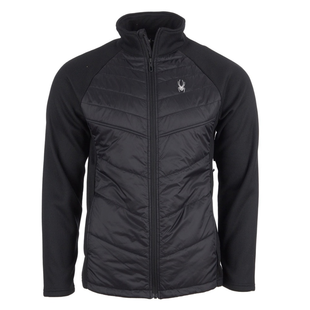 Spyder Men's Nova Full Zip Hybrid Jacket in Black Alloy